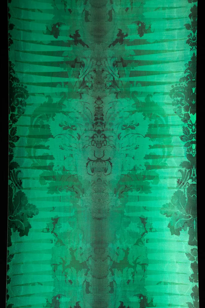 moire damask foil wallpaper