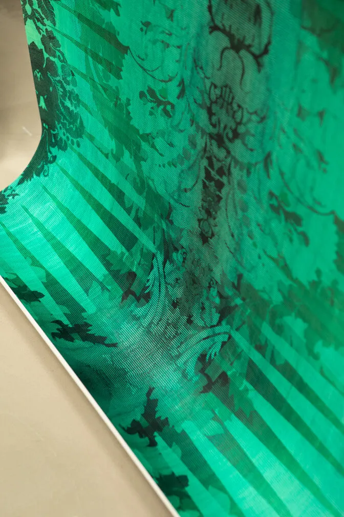 moire damask foil wallpaper