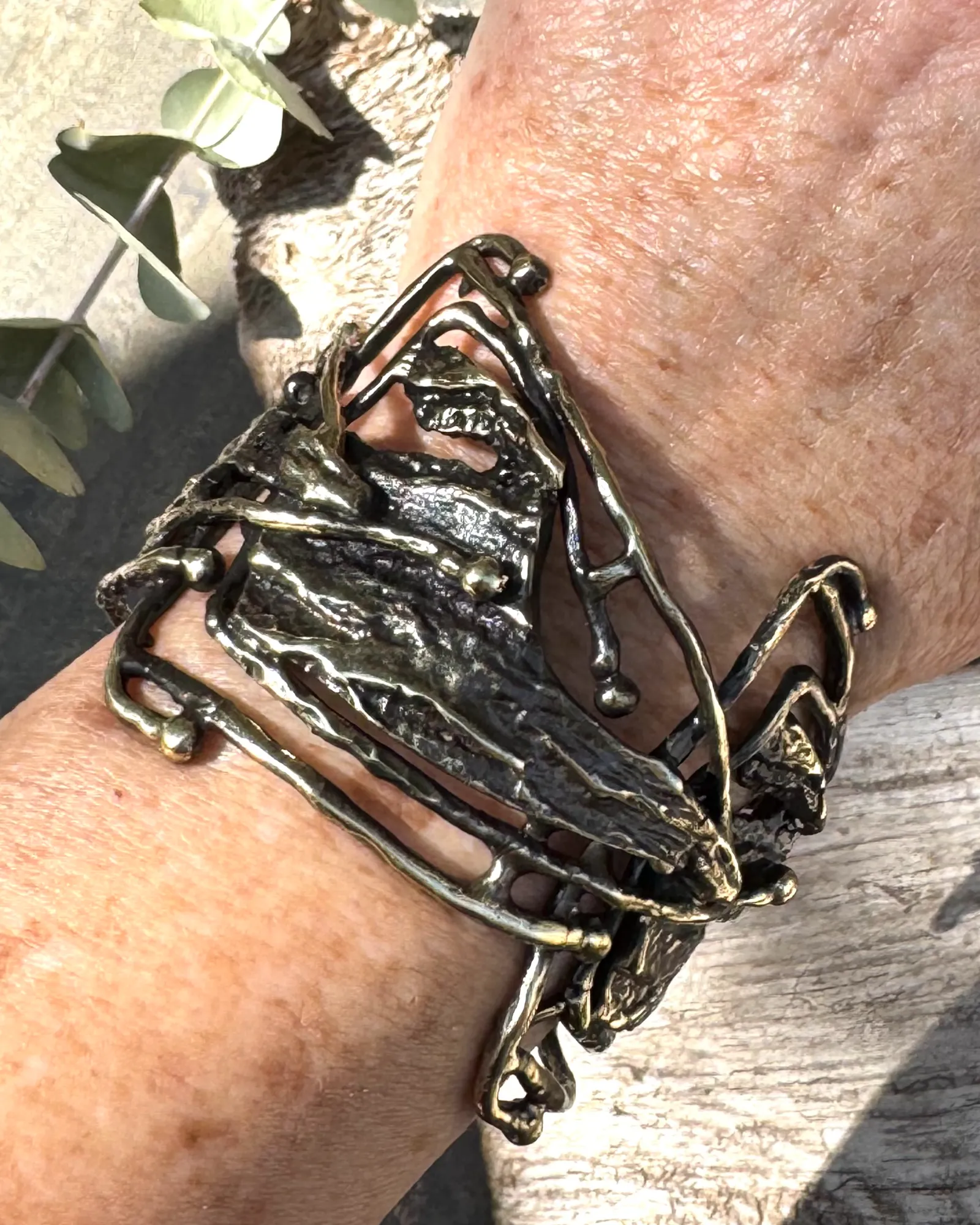 Molten Terrain Sculptural Cuff