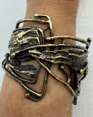 Molten Terrain Sculptural Cuff