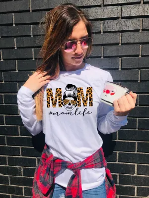 Momlife Leopard Skull Shirt  - Unisex Long Sleeve