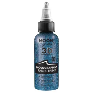 Moon Glitter Holographic Glitter Fabric Paint, Blue
