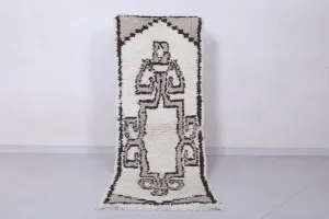 Moroccan Berber Rug – Classic Brown & Cream Tribal Design 2.2 x 6.1 ft