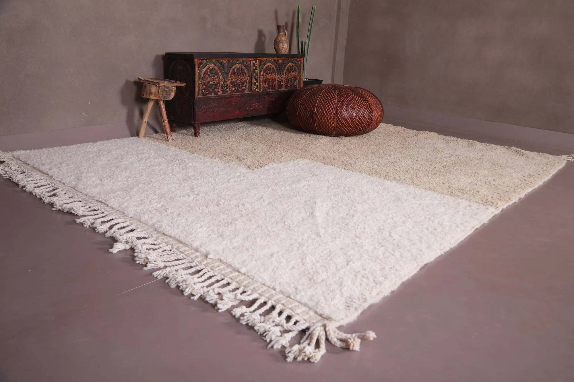 Moroccan Berber Rug - Handmade Beni Ourain Carpet - Custom Rug