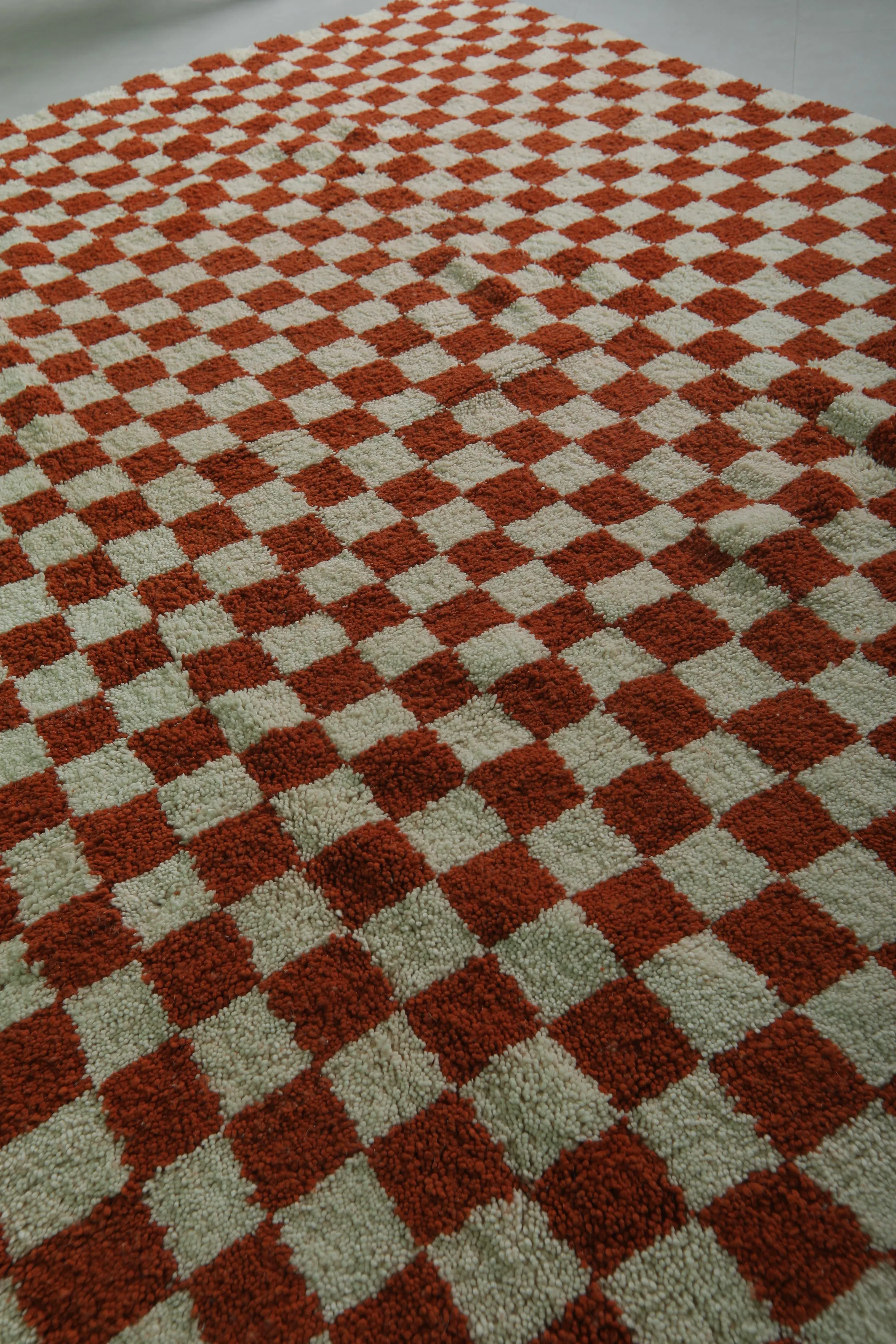 Moroccan Checkered Rug - 9 x 12 Feet | Handmade Wool Area Rug