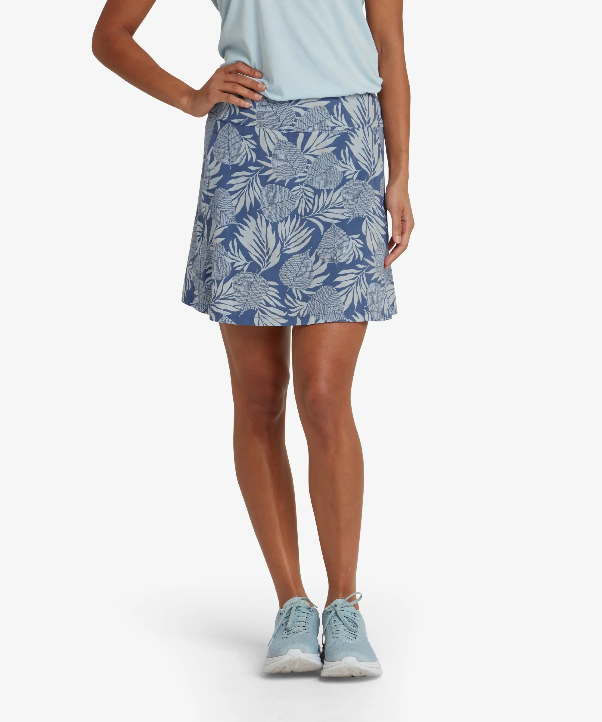 Neha Skort - Seaport Blue Bhodi Leaf