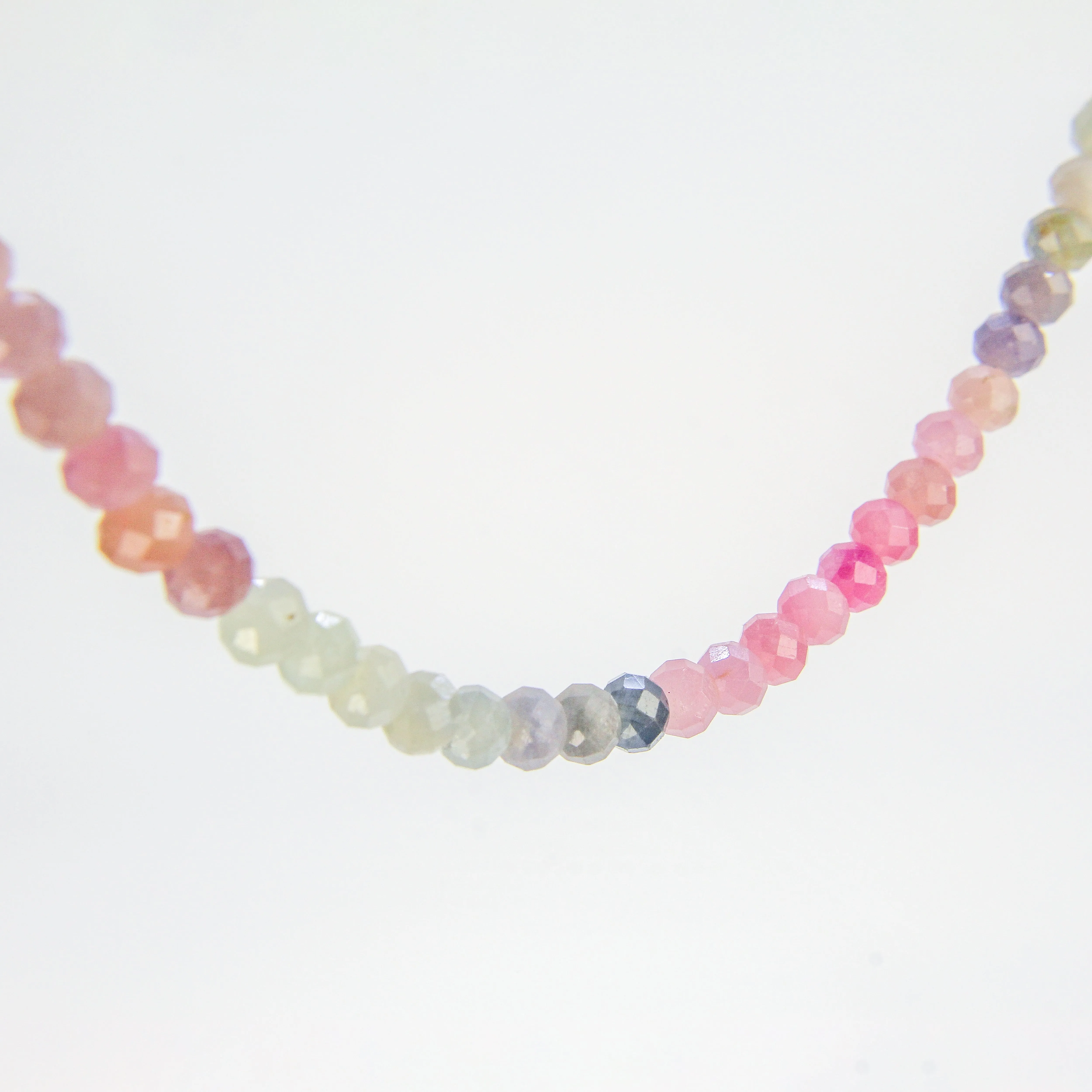 NEW! Faceted, Multicolor Sapphire Beaded Necklace by Rina Young