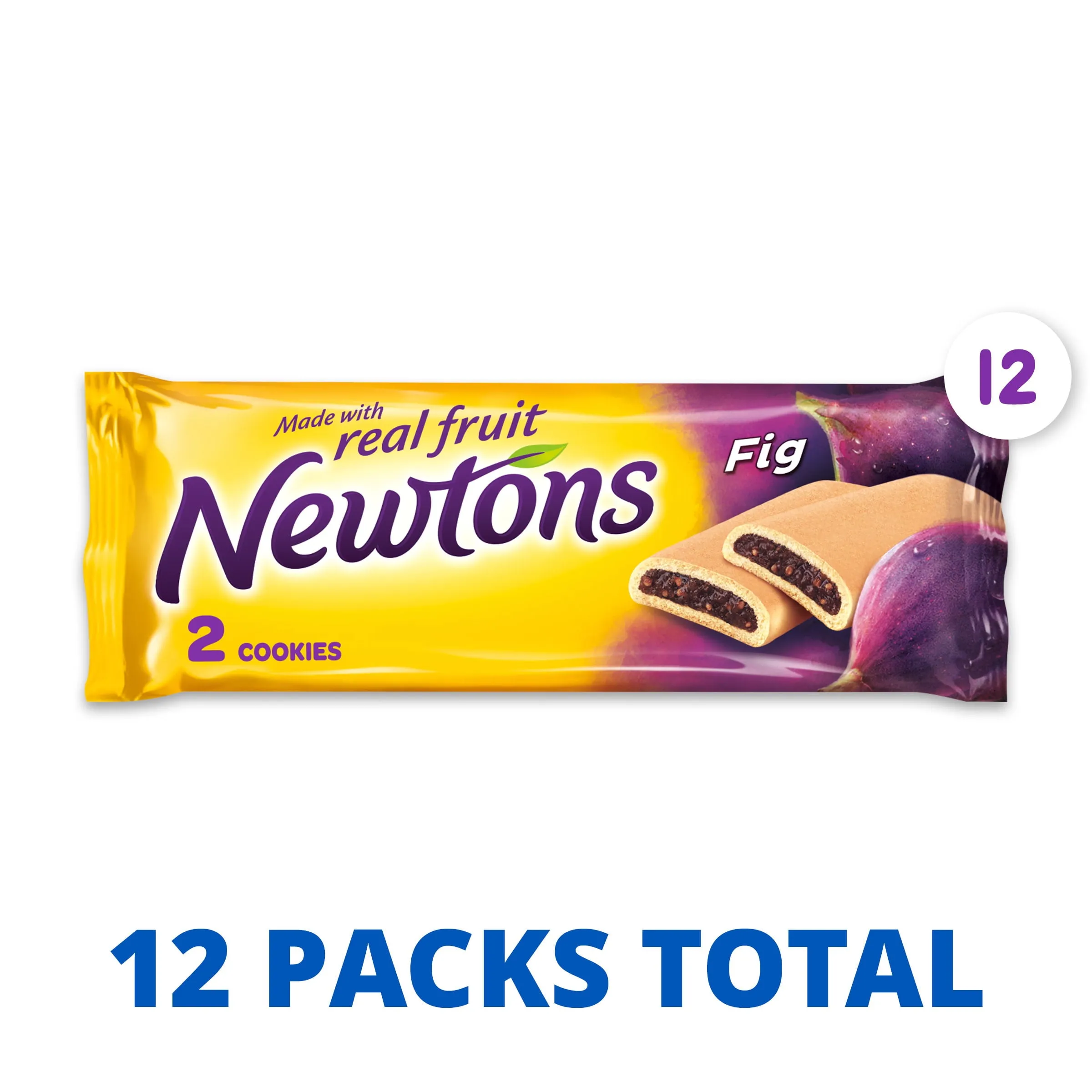 Newtons Soft & Fruit Chewy Fig Cookies, School Snacks, 12 Snack Packs (2 Cookies