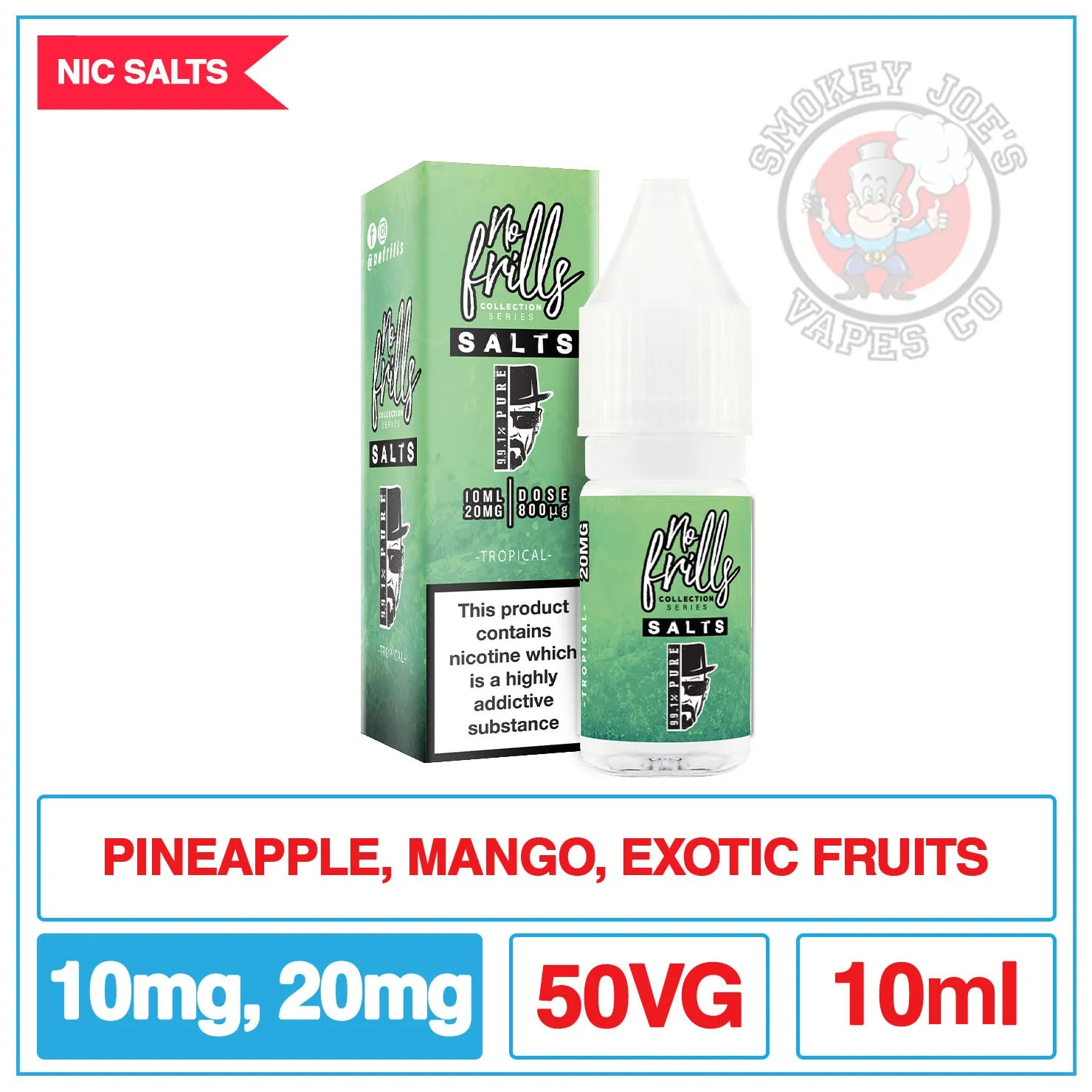 No Frills Salts - 99.1% Pure - Tropical