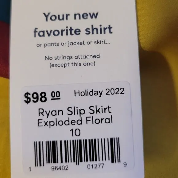 NWT Marine Layer Ryan Midi Slip Skirt in Exploded Floral Women's 10 Art to Wear