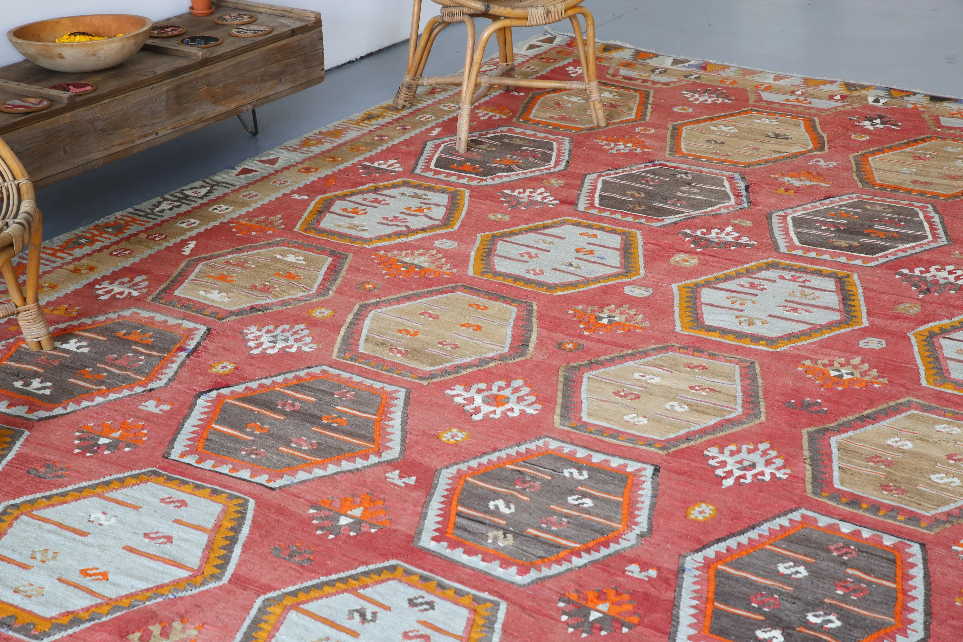 Old Sivas Sarkisla Turkish Kilim Rug 8.6ftx12.4ft