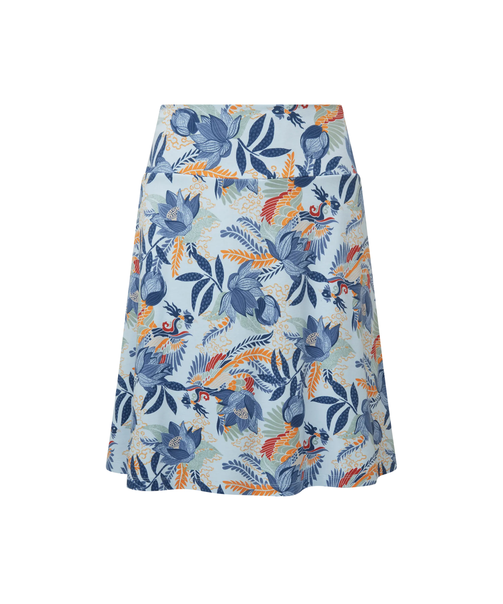 Padma Pull On Skirt - Seaport Blue Peacock