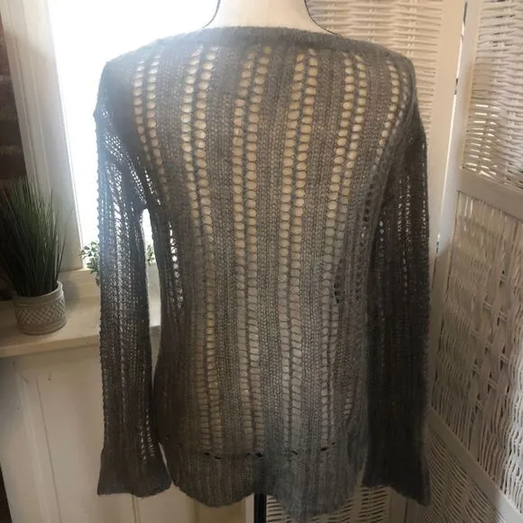PAM &amp; GELA OPEN KNIT LAYERING TOP - S