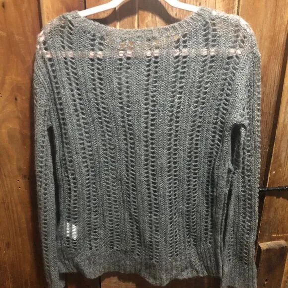 PAM &amp; GELA OPEN KNIT LAYERING TOP - S