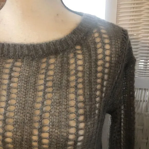 PAM &amp; GELA OPEN KNIT LAYERING TOP - S