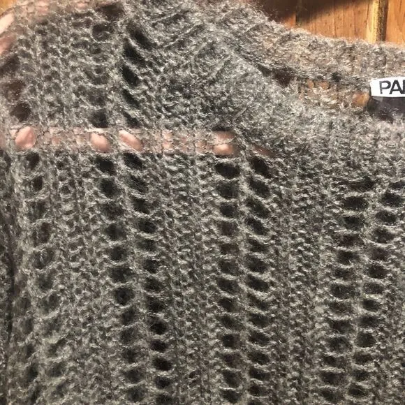 PAM &amp; GELA OPEN KNIT LAYERING TOP - S