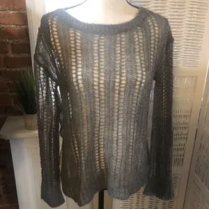 PAM &amp; GELA OPEN KNIT LAYERING TOP - S