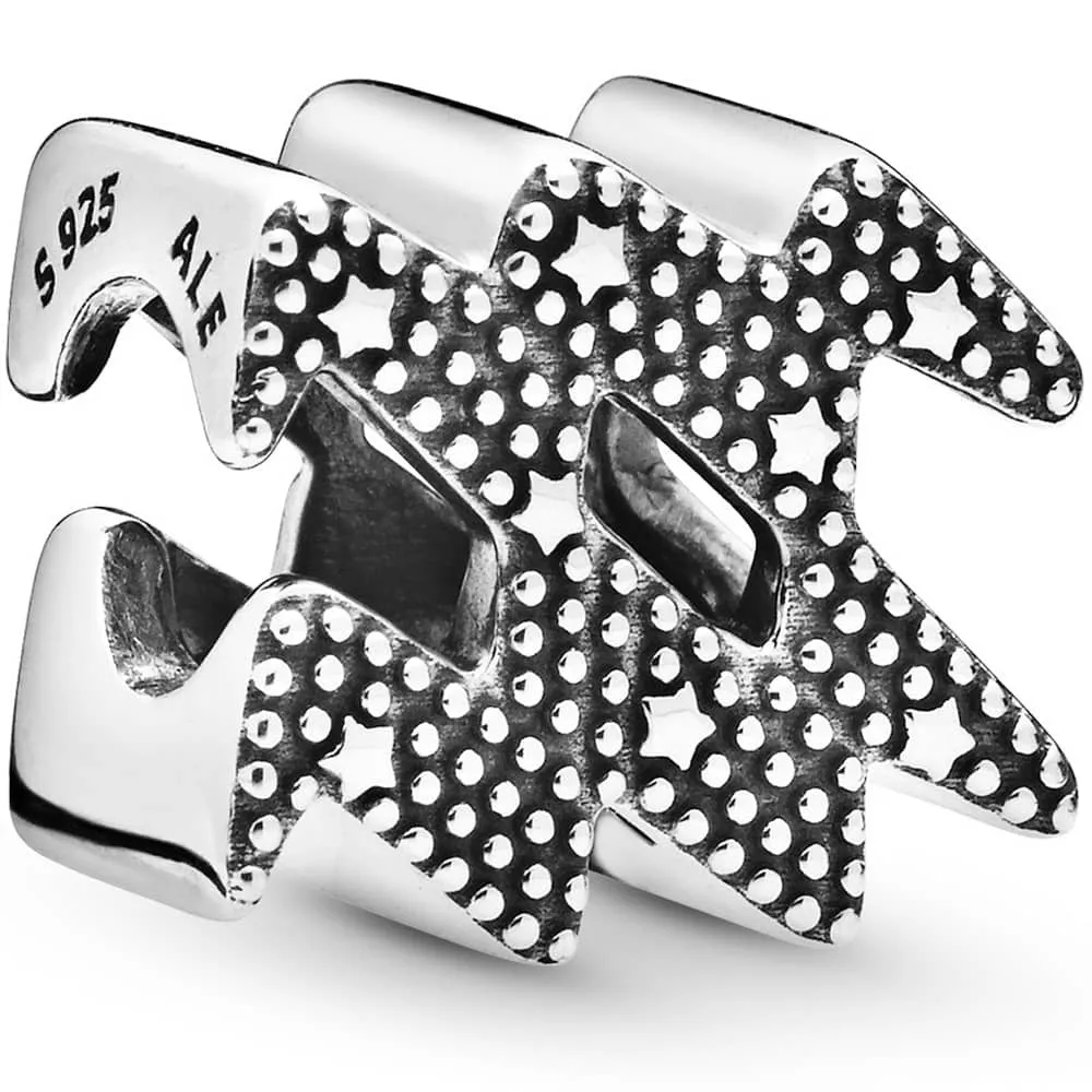 Pandora Sparkling Aquarius Zodiac Birthday Charm