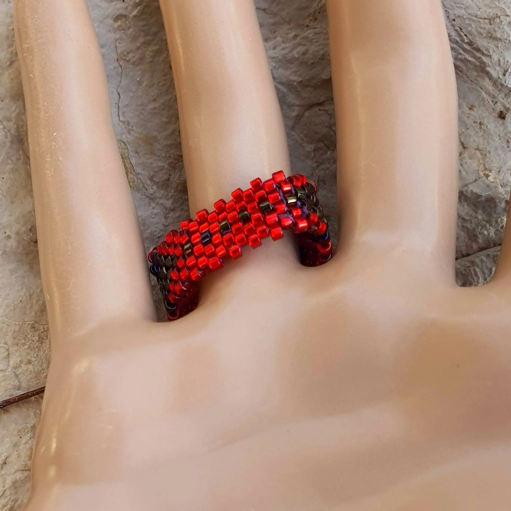 Pattern - Bague COULEUR COQUELICOT