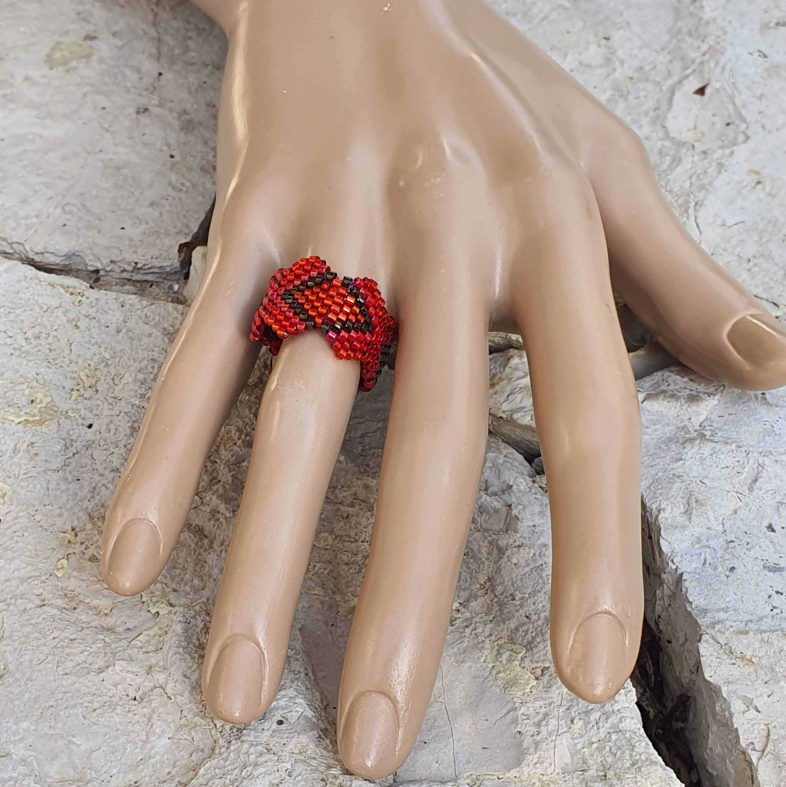 Pattern - Bague COULEUR COQUELICOT