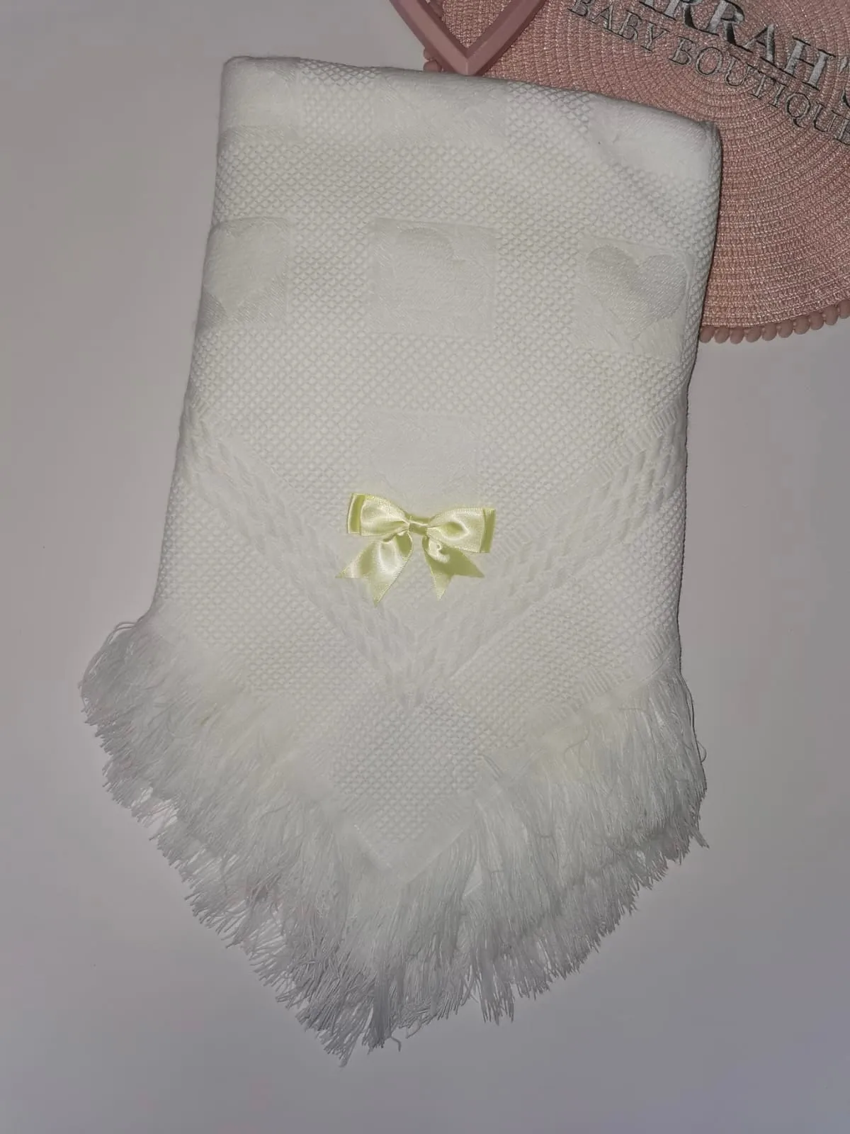 Personalised Traditional Shawl - First name & Bow