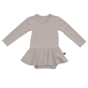 Pewter Long Sleeve Skirted Bodysuit
