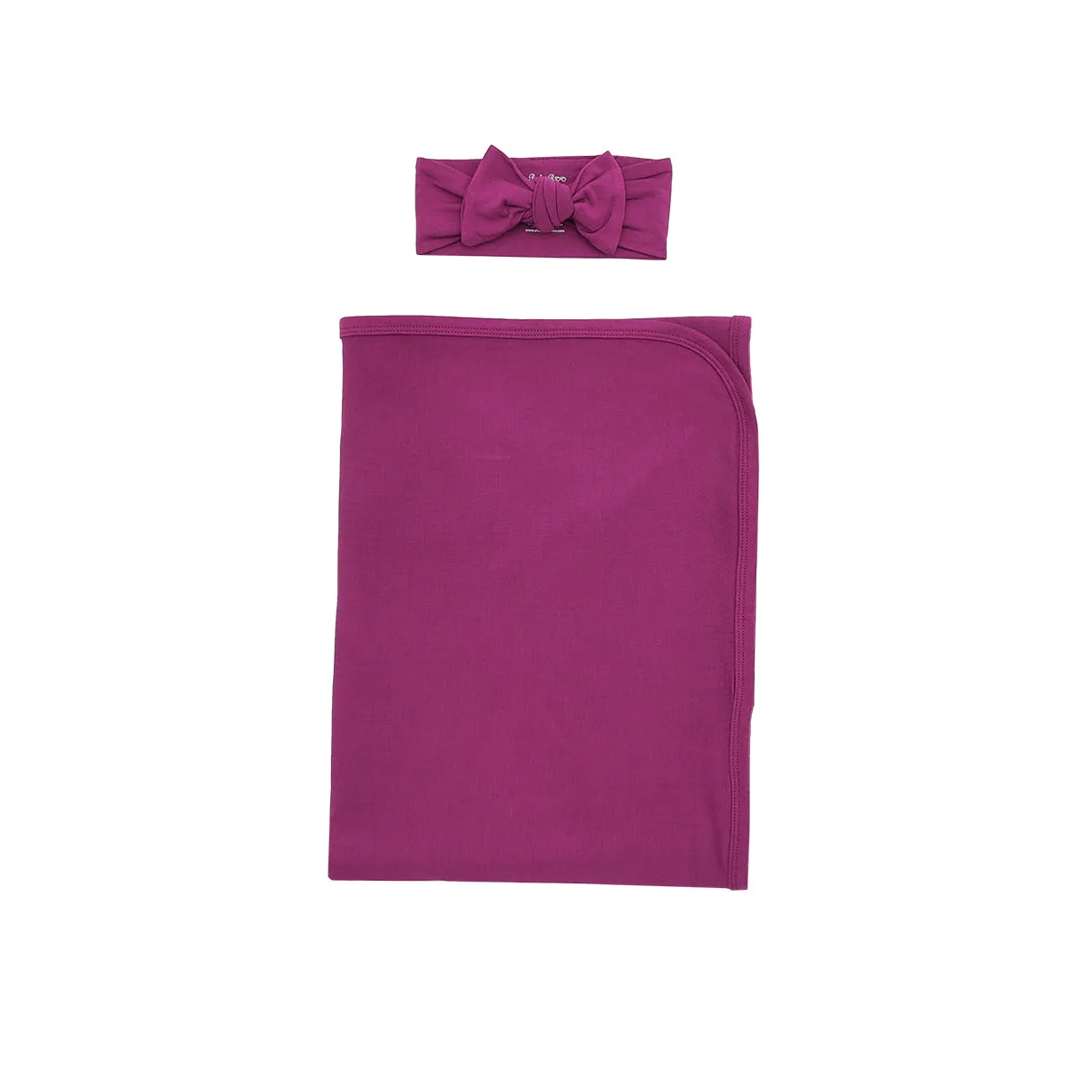Plum Swaddle Headband Set