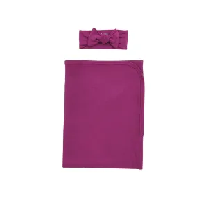 Plum Swaddle Headband Set