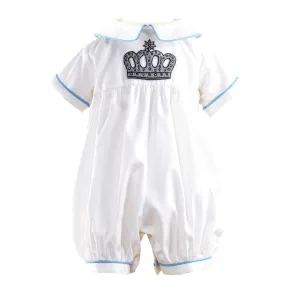 Prince Crown Embroidered babysuit