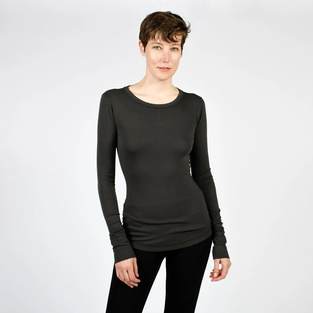 raw edge modern long sleeve