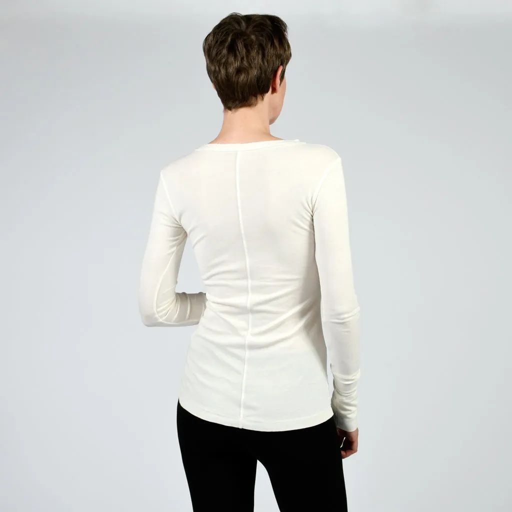 raw edge modern long sleeve