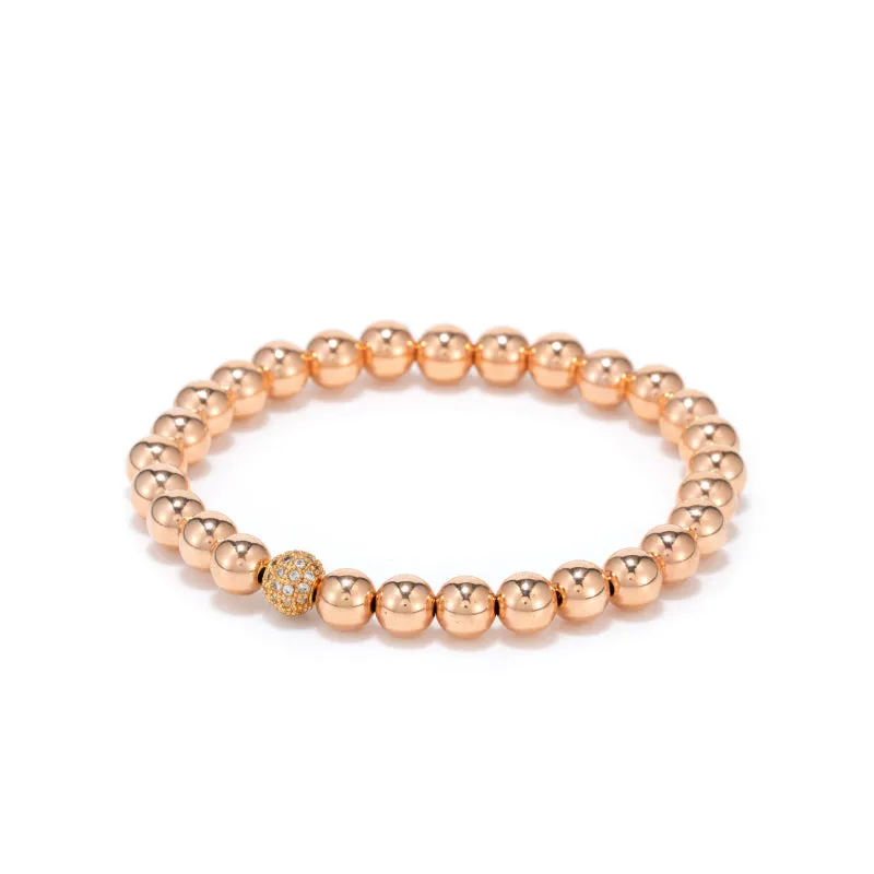 Reflection Intention Bracelet With Gold Sparkling Ball