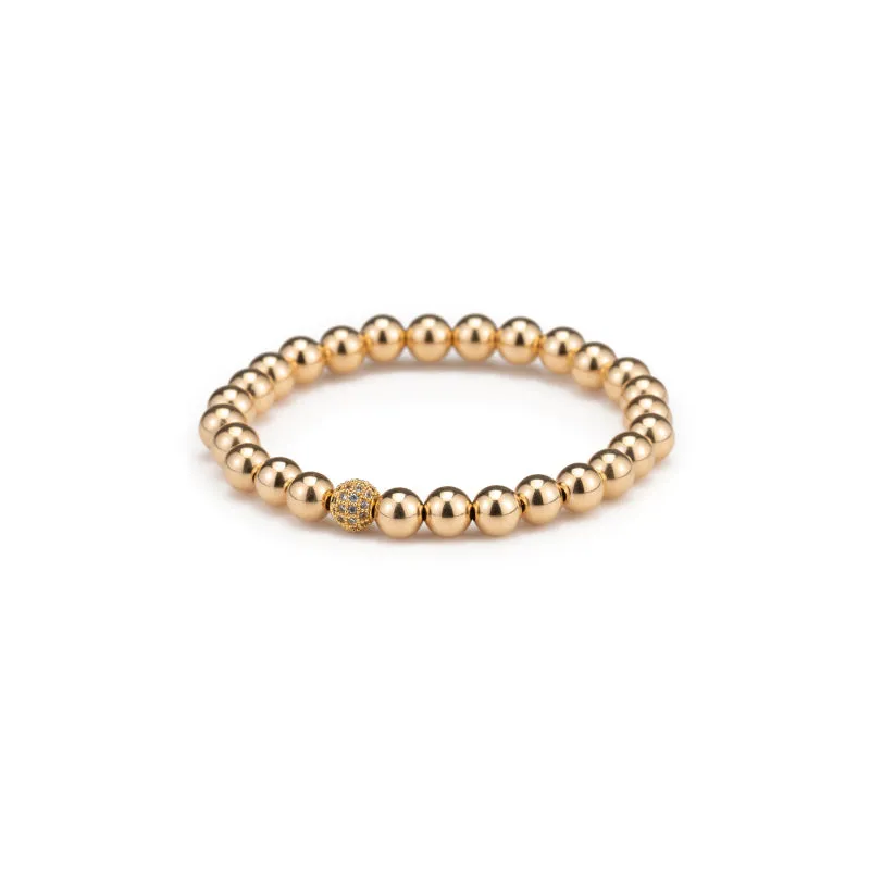 Reflection Intention Bracelet With Gold Sparkling Ball