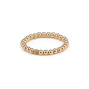 Reflection Intention Bracelet With Gold Sparkling Ball