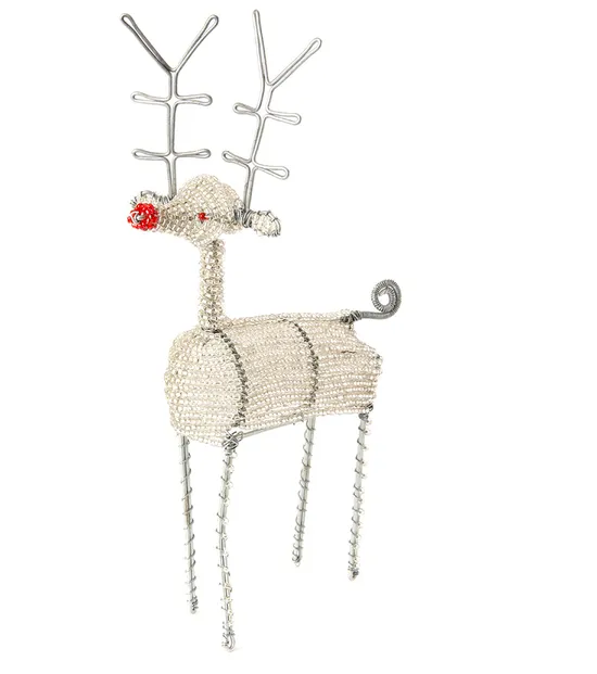 Reindeer Of Beaded Wire