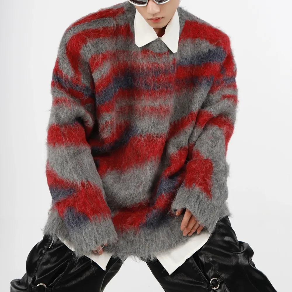 Retro Soft And Waxy Mohair Sweater