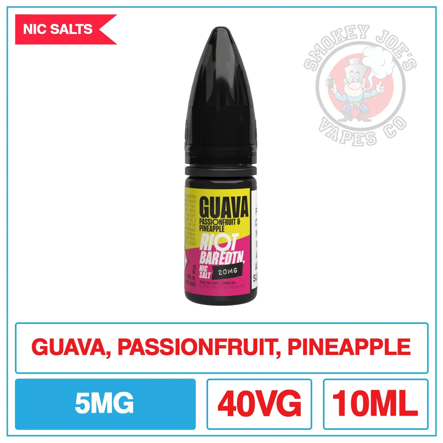 Riot Bar EDTN - Nic Salt - Guava Passion Fruit And Pineapple