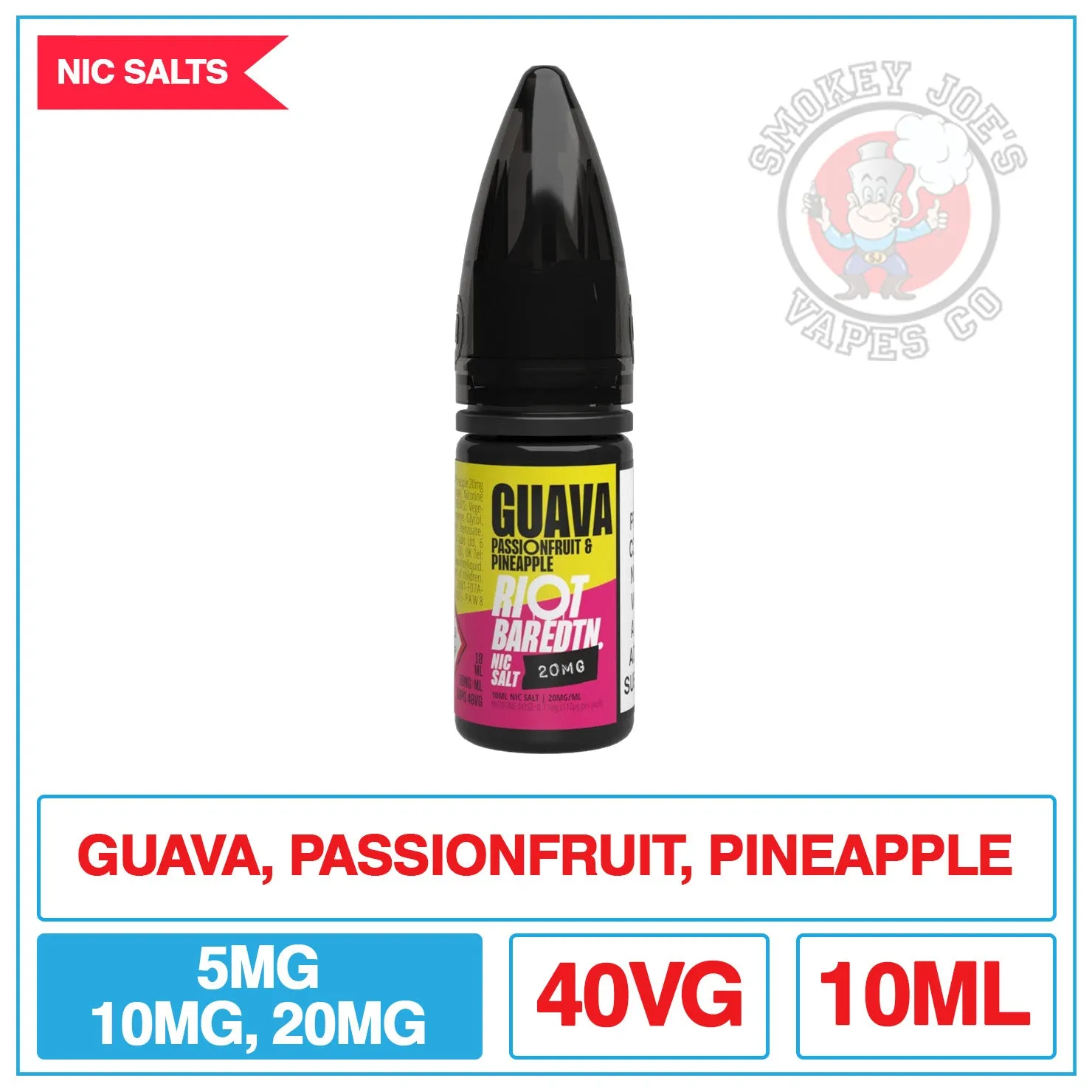 Riot Bar EDTN - Nic Salt - Guava Passion Fruit And Pineapple