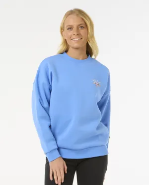 RIP CURL HIBISCUS DIAMOND HERITAGE CREW - BLUE