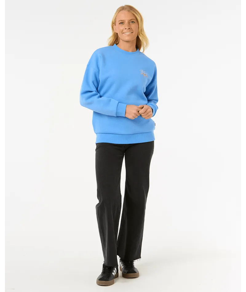 RIP CURL HIBISCUS DIAMOND HERITAGE CREW - BLUE