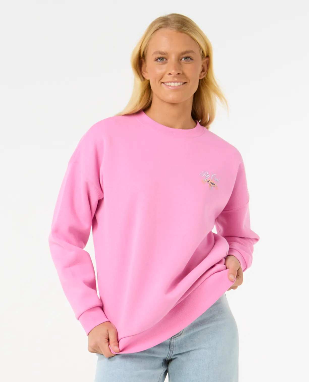 RIP CURL HIBISCUS DIAMOND HERITAGE CREW - PINK