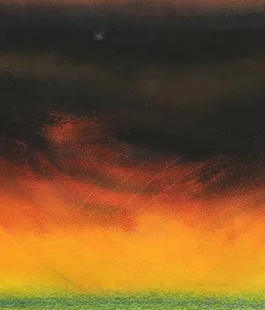 RITA LETENDRE "STORM" PASTEL DRAWING, 1980