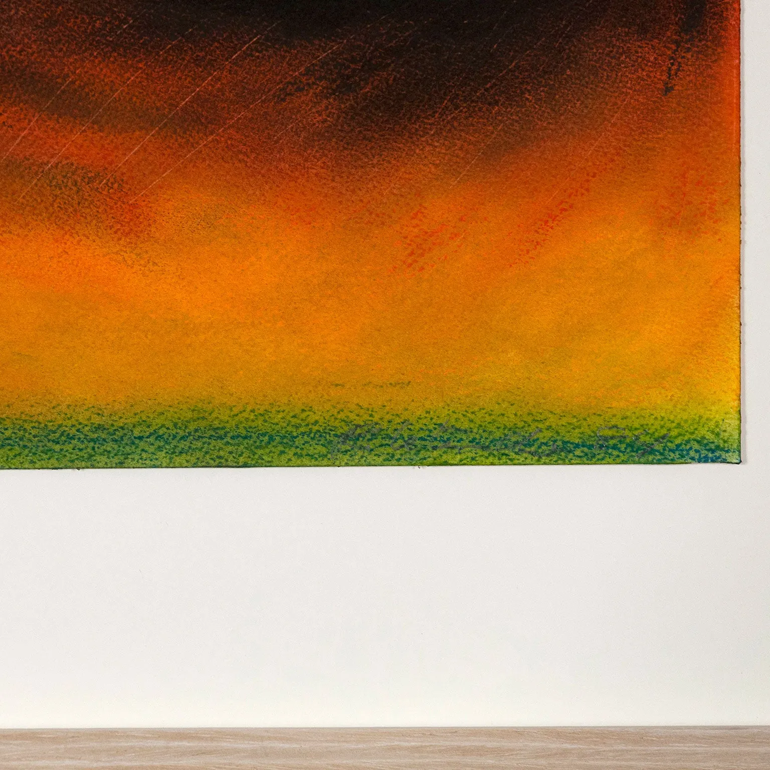 RITA LETENDRE "STORM" PASTEL DRAWING, 1980