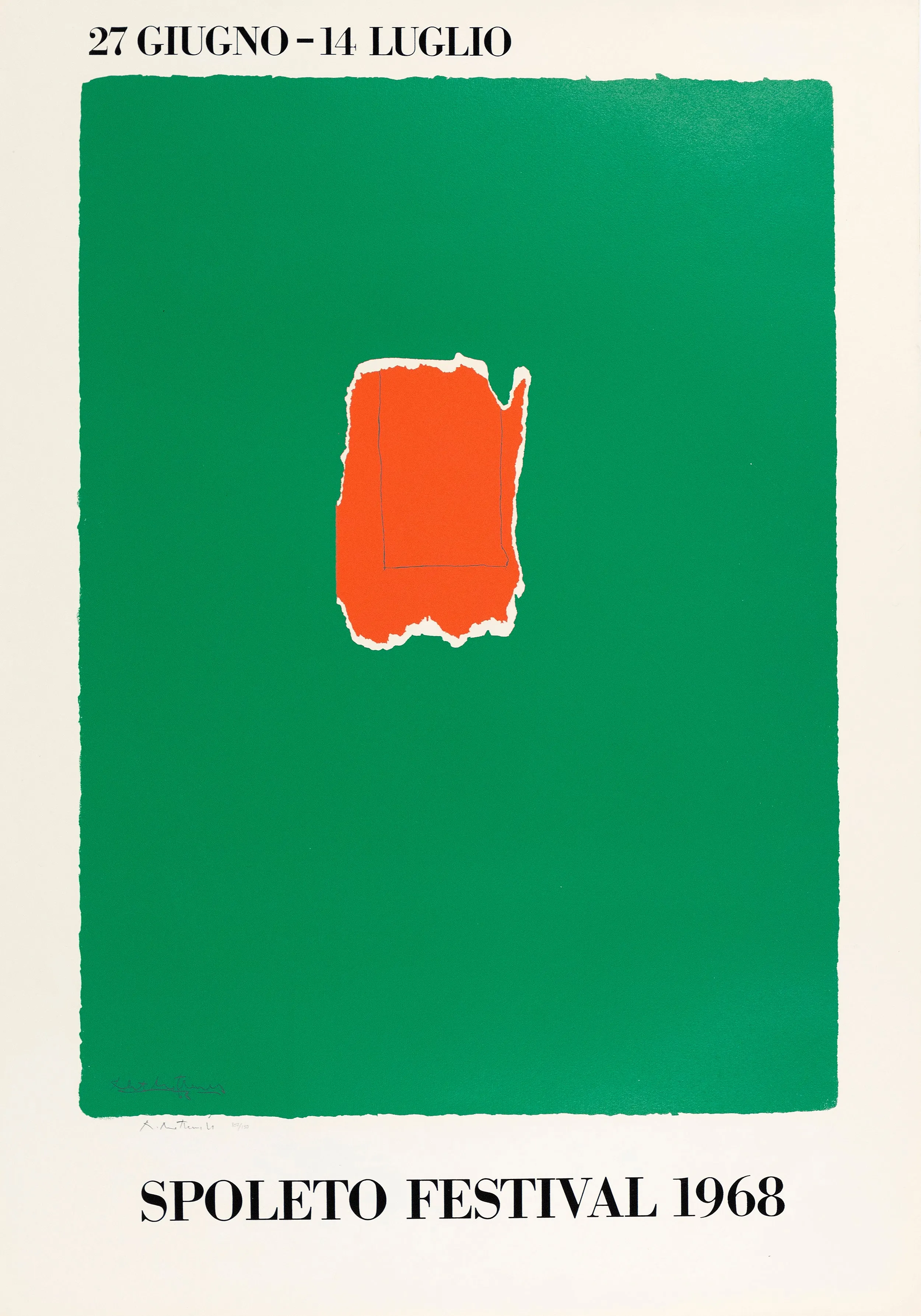 ROBERT MOTHERWELL "SPOLETO" SCREENPRINT, 1968