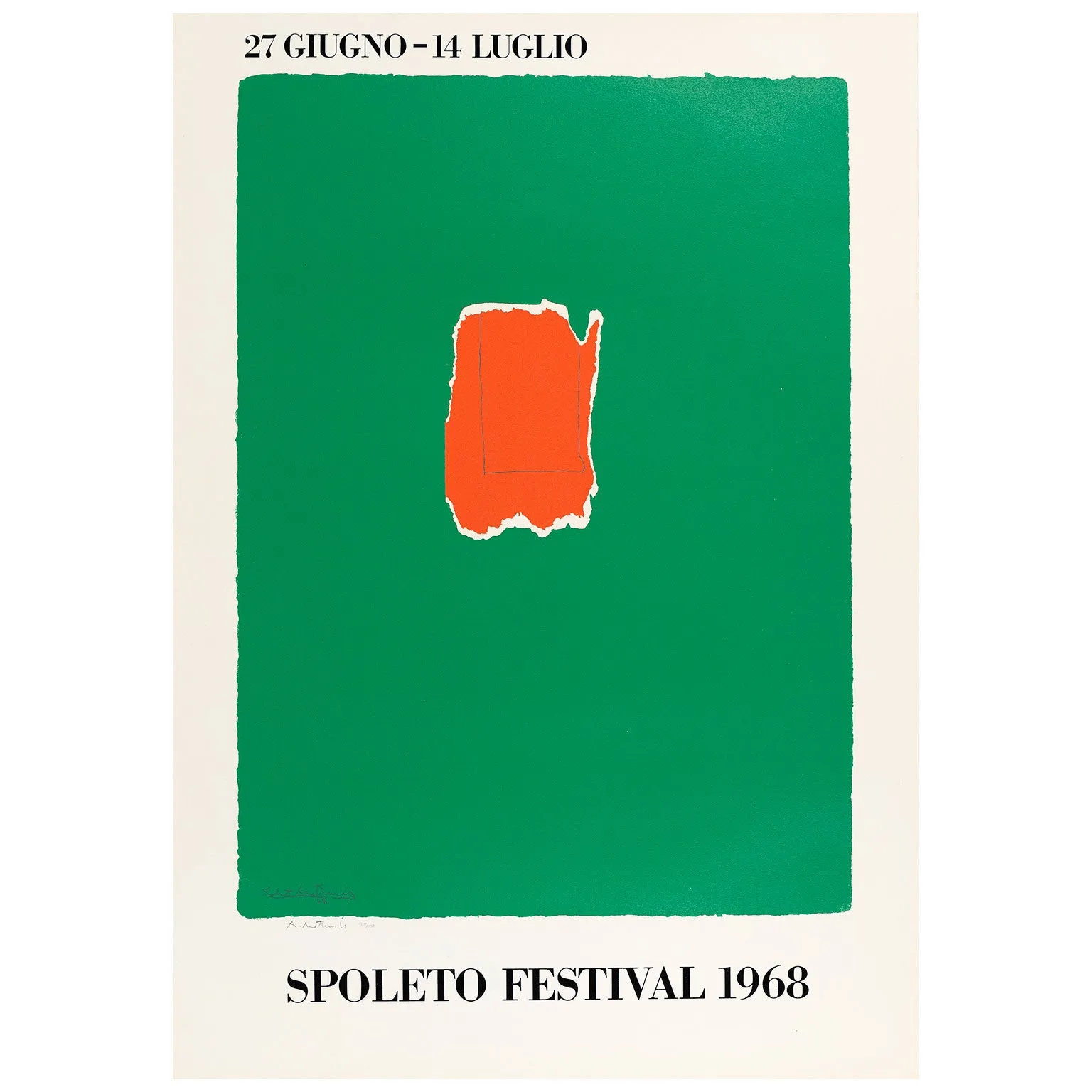 ROBERT MOTHERWELL "SPOLETO" SCREENPRINT, 1968