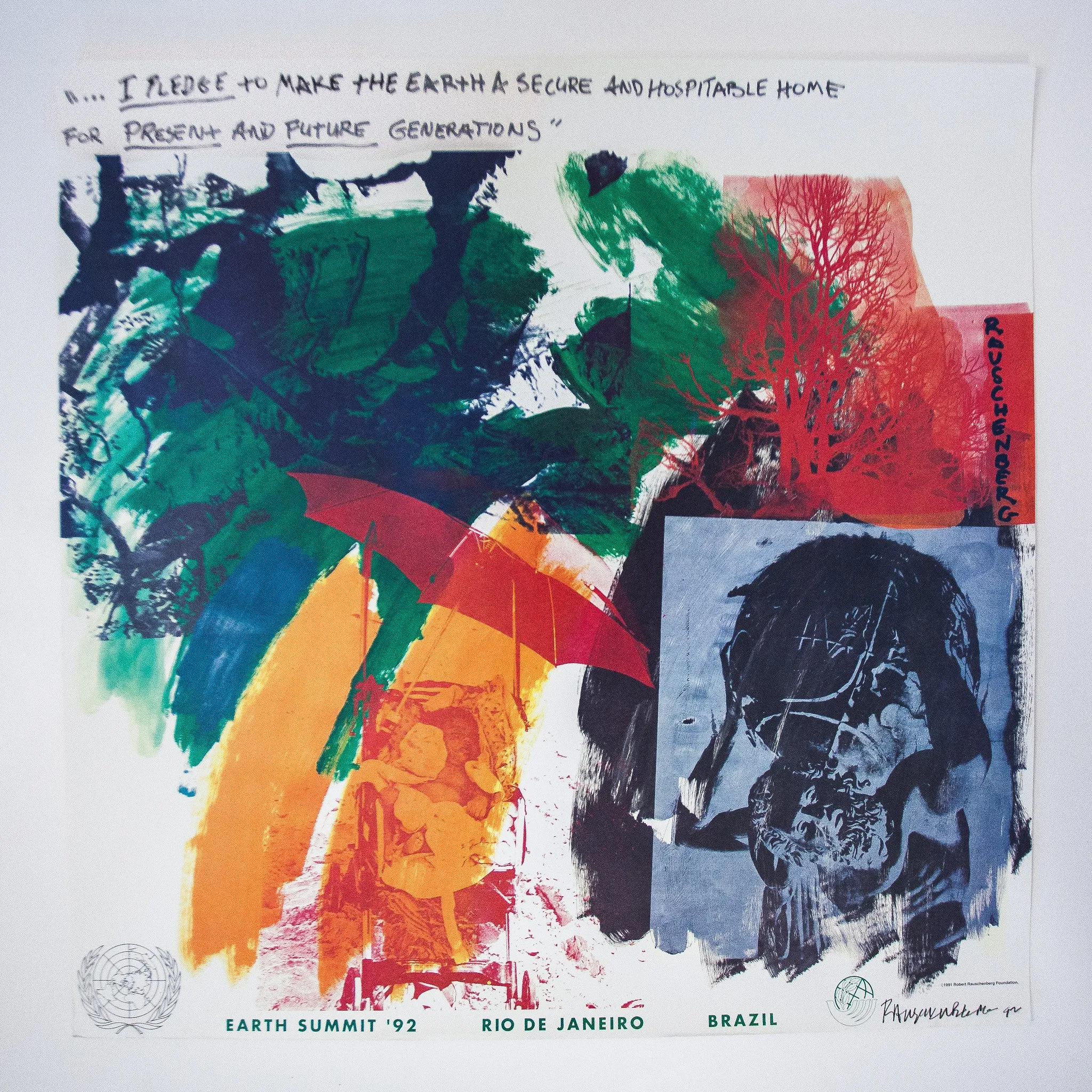 ROBERT RAUSCHENBERG "RIO EARTH SUMMIT" LITHO, 1992