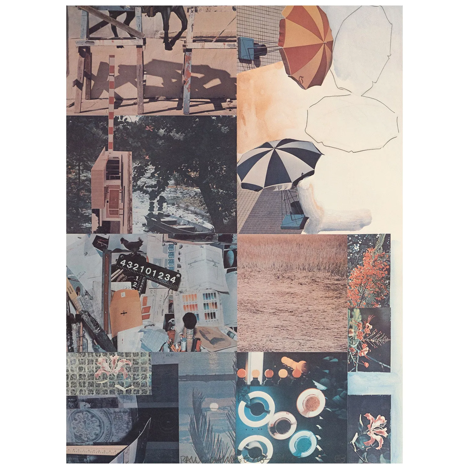 ROBERT RAUSCHENBERG "UMBRELLAS" LITHO, 1983