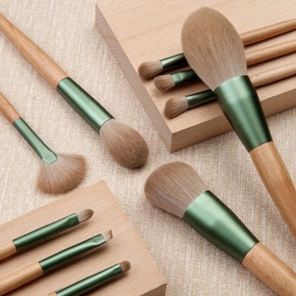 Roxie Collection Green Makeup Brush Set 10pcs