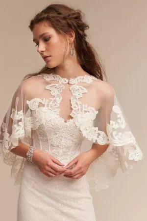 Roycebridal Bridal Wedding Lace Wraps Jackets Cloak Evening Cape Shawls