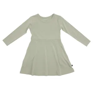 Sage Long Sleeve Swing Dress